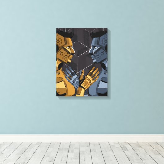I Saw Myself I B – Self Recognition Art Canvas Afdruk (Insitu (Houten vloer))