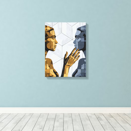 I Saw Myself II A – Self Recognition Art Canvas Afdruk (Insitu (Houten vloer))