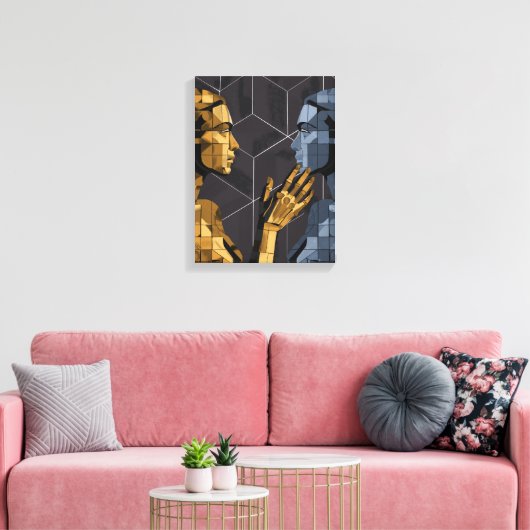 I Saw Myself II B – Self Recognition Art Canvas Afdruk (Insitu (Woonkamer))