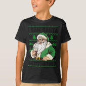 I Saw Santa Splitting The G, Santa Beer Drinking C T-shirt (Voorkant)