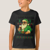 I Saw Santa Splitting The G, Santa Beer Drinking C T-shirt (Voorkant)