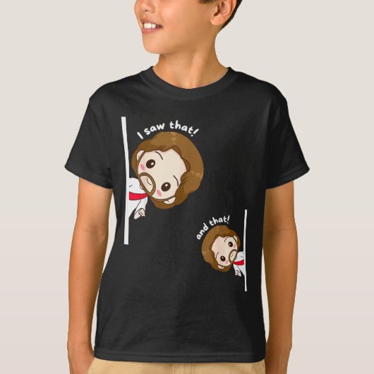 I Saw That Karma Jesus Funny Saying Quote Meme Bib T-shirt (Voorkant)