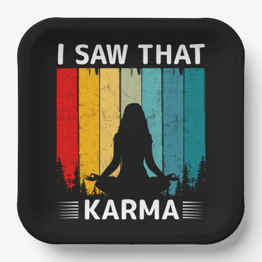 I Saw That Karma Papieren Bordje (Voorkant)