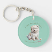 I say no worries cute dog sleutelhanger (Voorkant)