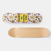 I Schaats Groovy Retro  naam Skateboard (Horizontaal)