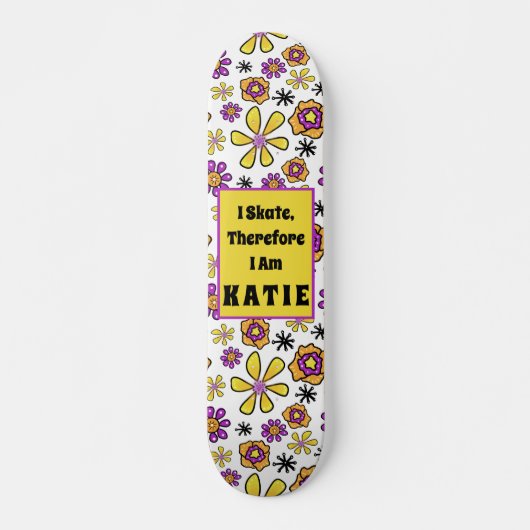 I Schaats Groovy Retro  naam Skateboard (Voorkant)