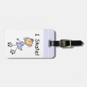 I Schaats - Meisje Rolschaatser Bagagelabel (Voorkant horizontaal)