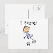 I Schaats - Meisje Rolschaatser Briefkaart (Voorkant / Achterkant)