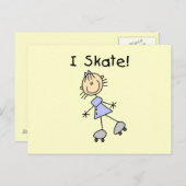 I Schaats - Meisje Rolschaatser Briefkaart (Voorkant / Achterkant)