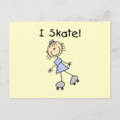 I Schaats - Meisje Rolschaatser Briefkaart (Voorkant)