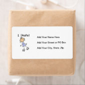 I Schaats - Meisje Rolschaatser Etiket (Insitu)