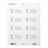 I Schaats - Meisje Rolschaatser Etiket (Full Sheet)