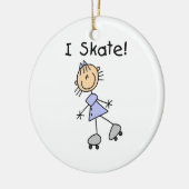 I Schaats - Meisje Rolschaatser Keramisch Ornament (Links)