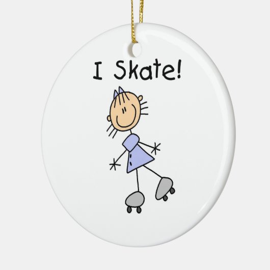 I Schaats - Meisje Rolschaatser Keramisch Ornament (Links)