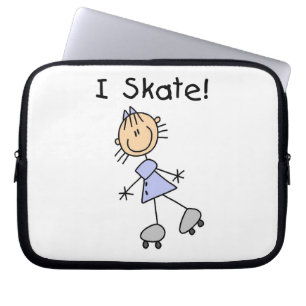 I Schaats - Meisje Rolschaatser Laptop Sleeve