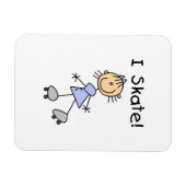 I Schaats - Meisje Rolschaatser Magneet (Horizontaal)