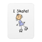 I Schaats - Meisje Rolschaatser Magneet (Verticaal)