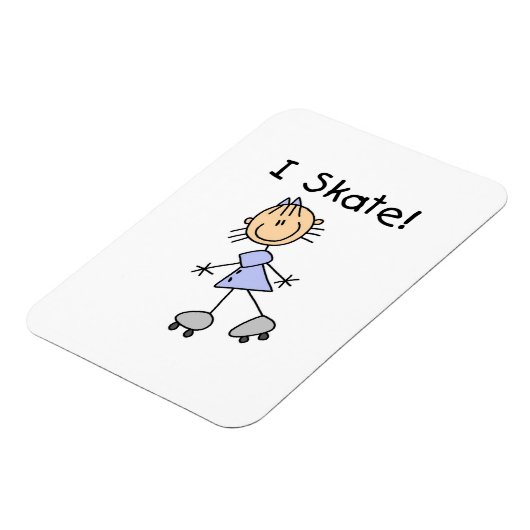 I Schaats - Meisje Rolschaatser Magneet (Linkerzijde)