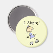 I Schaats - Meisje Rolschaatser Magneet (Voorkant / Achterkant)