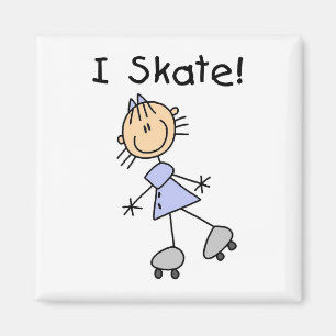 I Schaats - Meisje Rolschaatser Magneet