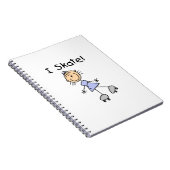 I Schaats - Meisje Rolschaatser Notitieboek (Rechterzijde)