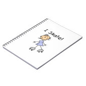 I Schaats - Meisje Rolschaatser Notitieboek (Linkerzijde)