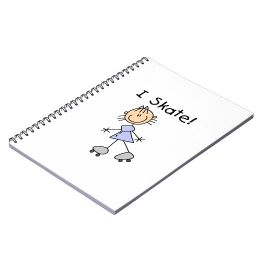 I Schaats - Meisje Rolschaatser Notitieboek (Linkerzijde)