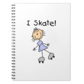 I Schaats - Meisje Rolschaatser Notitieboek (Voorkant)
