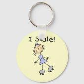 I Schaats - Meisje Rolschaatser Sleutelhanger (Voorkant)