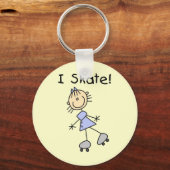 I Schaats - Meisje Rolschaatser Sleutelhanger (Voorkant)