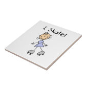I Schaats - Meisje Rolschaatser Tegeltje (Zijkant)