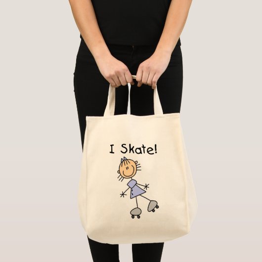 I Schaats - Meisje Rolschaatser Tote Bag (Voorkant (product))