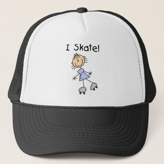 I Schaats - Meisje Rolschaatser Trucker Pet (Voorkant)