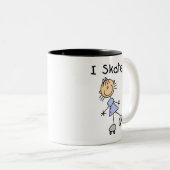 I Schaats - Meisje Rolschaatser Tweekleurige Koffiemok (Voorkant rechts)