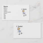 I Schaats - Meisje Rolschaatser Visitekaartje (Voorkant / Achterkant)