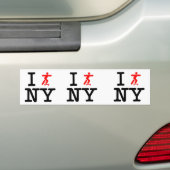 I Schaats New York Value Bumpersticker (Op auto)