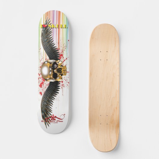 I❤ Schedel 3/10 Persoonlijk Skateboard (Voorkant)