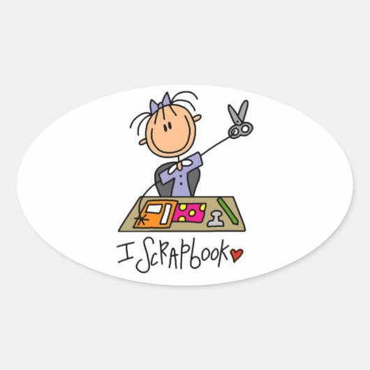 I Scrapbook ovale Stickers (Voorkant)