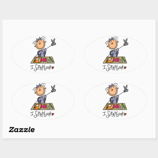 I Scrapbook ovale Stickers (Vel)