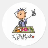 I Scrapbook Ronde Sticker (Voorkant)