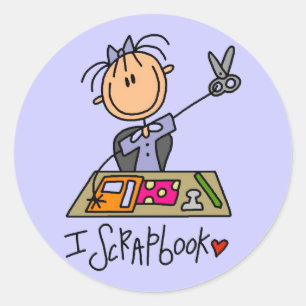 I Scrapbook T-shirts en geschenken Ronde Sticker