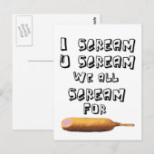 I Scream 4 corndogs Briefkaart (Voorkant / Achterkant)