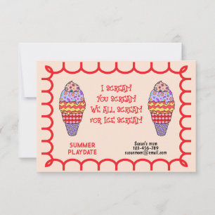 I Scream Afspraak Uitnodiging