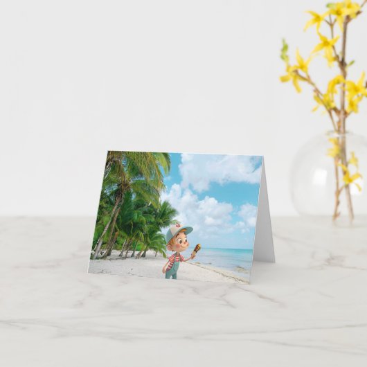 I Scream Cone Kaart (Gele Bloem)