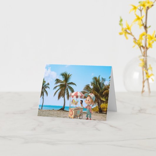 I Scream Cone Kaart (Gele Bloem)