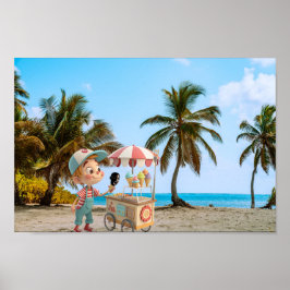 I Scream Cone Poster