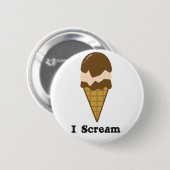 I Scream for Ice Cream Ronde Button 5,7 Cm (Voorkant /achterkant)