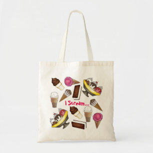I Scream for Ice Cream Tas Cone Sundae Food Tas