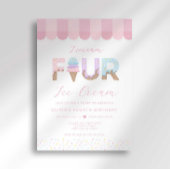 I Scream Four Ice Cream Verjaardag Kaart