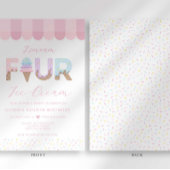 I Scream Four Ice Cream Verjaardag Kaart